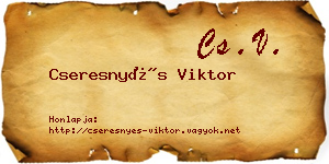 Cseresnyés Viktor névjegykártya