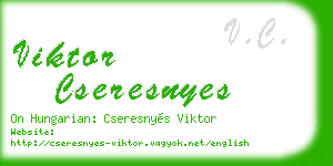 viktor cseresnyes business card