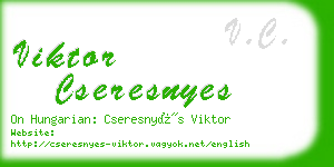 viktor cseresnyes business card